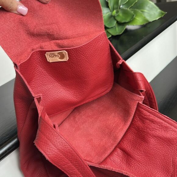 New! foks form Tote Bag genuine Leather Minimal Hobo Shoulder purse handbag - Picture 11 of 13